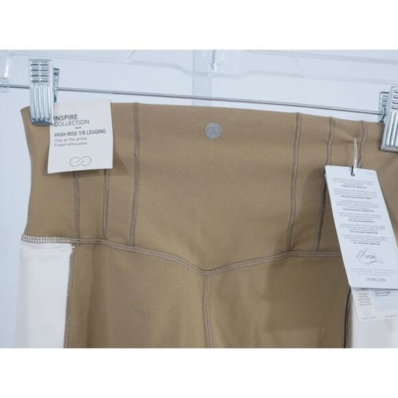 CALIA Women's Sculpt High Rise 7/8 Leggings – Brown & White Colorblock S - Picture 4 of 8